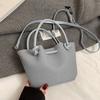 2025 Nova Coreia do Sul Nicho Tecido Padrão Plissado Balde Bolsa Feminina Simples All-match Commuter Estilo Ocidental Bolsa Crossbody