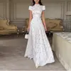 Ropa de mujer transfronteriza europea y americana 2026, vestido casual de línea A ajustado, vestido de manga corta estilo dulce y fresco