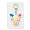 Llavero de Acrílico de Conejo y Flor Estilo Nuevo 2D Accesorio Colgante Lindo para Mochila de Estudiante Regalo a Juego para Mejor Amigo