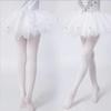 Medias Finitas para Niños de Primavera y Otoño Sin Quitarse 40D Terciopelo Diseño de Agujero en el Pie Leggings para Niñas Medias Blancas de Baile