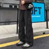 Pantalones de Esquí Impermeables con Forro de Terciopelo para Otoño e Invierno para Hombre, Marca de Moda, Pantalones Cargo Rectos Holgados para Exteriores, Pantalones Casuales Gruesos