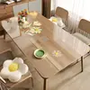 Protetor de Mesa Espesso, À Prova de Óleo, À Prova d'Água, Resistente ao Calor, Protetor de Mesa de Vidro Macio, Toalha de Mesa de PVC Lavável, Toalha de Mesa Transparente Cortável