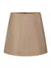 Falda Corta de Cuero PU para Mujer, Fábrica de Origen, Suministro Estable de Comercio Exterior, Falda de Cuero Otoño e Invierno