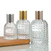 Atacado 30ml Frasco de Perfume Transparente com Tampa Rosca Ponto 100ml Frasco Spray Redondo Plano de Ouriço Frasco Vazio para Cosméticos