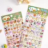 Pegatinas de Espuma Comida de Postre Oso Brillante Pegatinas de Recompensa para Niños Animalitos Lindos de Dibujos Animados Pegatinas de Decoración para Diario