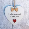 Nuevo Corazón de Madera de Amistad Transfronteriza Colgante Acrílico de Regalo