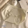 Ropa interior de verano con parte inferior bacteriostática 7A para mujer, cómoda, sin dejar rastro, para estudiantes, cintura media, color a juego, transpirable, agradable para la piel, para viajes