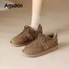 Zapatillas de entrenamiento estilo alemán Aogushi Dengrong para mujer 2026 nuevo estilo invierno suela gruesa para aumentar altura zapatos de algodón del noreste botas de nieve deportivas