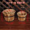 Carro de Tres Ruedas con Soporte de Flores de Madera, Cubo para Flores, Carrito de Flores, Maceta de Madera Anti-Corrosión Carbonizada, Cubo de Madera, Accesorios de Fotografía, Soporte de Plantas de Múltiples Niveles