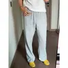Tejido Refrescante de Lyocell Estructura de Línea Estilo Hasselblad Pantalones de Chándal de Tres Agujas y Cinco Hilos Estilo Americano Air Layer Holgados Pantalones Casuales para Deportes al Aire Libre