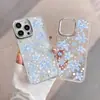Funda de Teléfono Suave Color Azul Claro Flor de Lirio de Verano Adecuada para iPhone 18 Pro Max, Funda Anti-Caídas con Agujero Grande para Apple 16