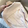 Suéter casual de moda estilo coreano, holgado, nuevo, de punto, de un solo botón, con cuello marino, ajustado, de manga larga