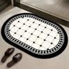 Alfombrilla Gruesa de Barro de Diatomeas para Piso de Baño Alfombra Absorbente de Agua Antideslizante para Baño Felpudo para Puerta de Baño y WC Felpudo de Secado Rápido