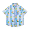 Camisas Florales de Comercio Exterior Transfronterizo, Manga Corta, Unisex, Estilo Pareja, Estilo Vacaciones en la Playa, Festival Songkran, Camisas Tailandesas, Chaquetas