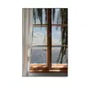 Pintura Decorativa Moderna Minimalista de Janela Falsa com Vista para o Mar para Sala de Estar, Parede de Fundo de Sofá, Pintura Suspensa para Extensão de Espaço