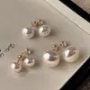 Brincos de Pérola Rosa Flor de Cerejeira 2025 Novos para Mulheres, Presilhas de Orelha com Design Exclusivo, Brincos de Alta Qualidade, Novos Acessórios de Orelha