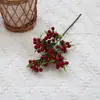 Fruta da sorte artificial decoração de mesa de jantar floral Fruta de azevinho simples fresca Fruta vermelha de baga de espuma Flor artificial atacado Mirtilo