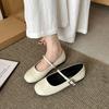 Zapatos Mary Jane Retro Franceses para Mujer, Zapatos de Diseño Nicho de Primavera y Otoño, Zapatos Plateados Bajos