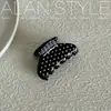 Presilha de Cabelo Acetato Bolinhas Melange Estilo Ins Coreano Outono e Inverno, Presilha Tubarão Média, Acessório de Cabelo Versátil de Alta Qualidade