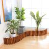 Patio exterior anticorrosión estaca de madera jardín estanque de flores balcón valla decoración valla pequeña valla jardinería doméstica valla valla