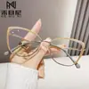 Procesamiento y Personalización de Gafas Planas Ojo de Gato Anti Luz Azul, Gafas de Moda con Color Contrastante Trendy, Monturas de Estilo Preppy, Gafas Decorativas Lisas