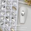 Manicura estilo japonés mini 3.8*8 Ojo de Caballo guía borde plano diamante de alta calidad K9 forma especial usar uña pegar diamantes decoraciones