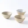 Plato Asimétrico de Cerámica de Arcilla de Alta Temperatura Japonés Plato de Postre Plato de Aperitivo Plato de Bocadillos Plato de Sabor Tazón de Arroz Tazón Redondo Tazón de Sopa