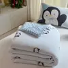 2026 Nuevo Ins Dibujos Animados Lindo Un Lado Tejido de Algodón Leche Un Lado Terciopelo de Frijol Calmante Colcha de Primavera Otoño Colcha de Invierno Colcha