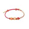 Cuerda roja de 2 mm semiacabada conejo este año Cuerda de mano Flor de Durazno cuerda tejida a mano puede ensartar Oro DIY cuerda de mano