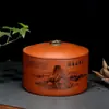 Caja de embalaje de té Pu'er de cerámica mediana al por mayor, tanque de almacenamiento para té negro, té verde, té blanco, tanque de té Zisha