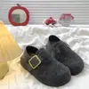 Moda Versátil Duas Formas Casual Moda Slip-On Preguiçoso Pelúcia Quente Sapatos Femininos para Outono e Inverno Temporada Pelúcia Quente Birkenstock