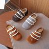Sapatos Versáteis de Solado Macio para Crianças Estilo Coreano Camurça Sapatilhas Pequenas Sapatos de Couro Lançamento Primavera & Outono 2025 Meninas Estilo Coreano Sapatilhas Antiderrapantes