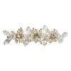 Pinza para el pelo vintage de cristal estilo francés, pinza lateral para flequillo para mujer, accesorio para el pelo de resorte elegante y sofisticado