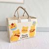 Bolsa de Fieltro de Equipaje de Dibujos Animados de Gran Capacidad Moderna y Conveniente Bolsa Grande con Cremallera Equipaje para Niños Bolsa Tote de Almacenamiento para Viajes