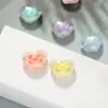 Fornecimento direto da fábrica DIY feito à mão banhado a cores 18mm banhado a cores convexo pêssego amor contas soltas acrílico acessórios de vídeo