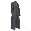 Z casaco trench coat de cor sólida medieval retrô com gola alta de três botões e manga longa roupas de performance de palco tamanho plus size europeu e americano fábrica
