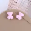 Otoño e Invierno Japonés y Coreano Versátil Dibujos Animados Lindo Tridimensional Felpa Flockado Agujero Horizontal Oso con Cuentas Accesorios para Joyería DIY Venta al por Mayor