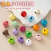 Acessórios para joias DIY, sinos redondos coloridos de desenho animado, argolas abertas de metal de furo único, acessórios para chaveiro DIY, materiais e enfeites