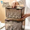 Caja de almacenamiento BNBS Baina Bang para copas de vino a prueba de polvo con tapa, disponible en varios tamaños, gran capacidad, almacenamiento de alta gama para bar en casa