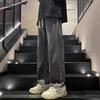 Jeans folgados masculinos primavera e verão novos Europeus e Americanos high street mopping calças casuais estilo Hong Kong Ruan bonito perna larga calças compridas