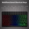 Para tableta ipad samsung huawei teclado bluetooth luminoso teclado portátil retroiluminado RGB colorido al por mayor