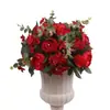 Flor Artificial Huajia Guía de Camino de Boda Bola de Flores Decorativa Rosa Peonía Hortensia Columna Romana Candelabro Decoración de Mesa