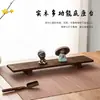 Suporte de exibição para bule de argila roxa, prateleira de armazenamento de mesa para xícaras de chá, estante para conjunto de chá, rack antigo estilo chinês, pequena mesa de sobremesa chinesa de mesa