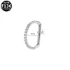 Gabei Europeu e Americano Transfronteiriço Liga de Titânio Formato D Zircônia Piercing de Nariz G23 Simples Diário Joias Piercing Brincos Piercing de Nariz