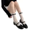 Calcetines estilo ballet lazo encaje calcetines jk con cordones felpa lolita calcetines de encaje calcetines lolita mary jane