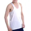Camiseta regata de algodão para homens de meia-idade e idosos, gola redonda, verão, estilo antigo, respirável, absorvente de suor, branco puro penteado