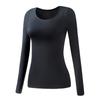 Celebridad de Internet Otoño e Invierno Bose Traje Cálido Ropa para Embellecer la Piel Ultra-delgado Sin Costuras Alta Elasticidad Manga Larga Camiseta Base Temperatura Constante para Mujer