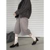 Sapatos Mocassins de Couro Bovino de Primeira Camada Estilo Britânico para o Dia a Dia Outono 2025 Salto Médio Grosso Sapatos Pequenos de Couro Bico Quadrado Couro Genuíno Baixos de Boca Profunda para Mulheres