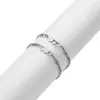 Pulsera de Acero Inoxidable Cadena Figaro Moda Simple Amor Pareja Pulsera para Hombres y Mujeres Joyería al por Mayor