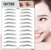 Adesivos de Sobrancelha 6D, Adesivos de Tatuagem de Sobrancelha Naturais e Duradouros, À Prova d'Água, Sobrancelhas Postiças Estilo Selvagem, Ferramenta Preguiçosa para Desenhar Sobrancelhas, Semi-Permanente